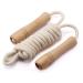 Homello adjustable jump rope for children 260cm jump rope with wooden handle and rainbow jump rope ideal for fitness training/game/fat burning exercise white