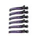Pack of 6 Black & Purple Hair Clips - Sectioning & Curl Hairdresser Supplies | International Shipping - Buy Online on GoSupps.com