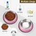 WERFORU 2 Pieces Dog Bowls Stainless Steel Dog Cat Bowls Pet Bowls For Feeding Water and Food Pink Medium Size M (2 Count) A-pink - Buy Online on GoSupps.com
