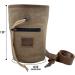 Handmade Brown Waxed Canvas Rock Climbing Chalk Bag with Zippered Pocket - Gymnastics & Gym Pouch - Hide & Drink - Buy Online on GoSupps.com