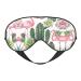 Red Flamingo Succulent Plants Print Unisex Sleeping Eye Mask Soft Comfortable Light-Blocking Eye Mask