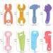 8 Pack Baby Teething Toys | BPA Free Silicone Molar Teethers for 0-12 Months | Easy to Clean & Safe Chew Toys for Boys and Girls - Buy Online on GoSupps.com