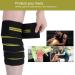 Semme Knee Wraps Compression Elastic Brace for Pain Relief & Support - Black Yellow - Buy Online on GoSupps.com