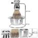 Minkissy Stainless Steel Barts Brush Set - Razor Brush Soap Bowl & Holder for Men's Grooming | Halter Bread Shell Travel Kit - Buy Online on GoSupps.com