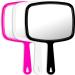 DecorRack Large Hand Mirror, Multi-Purpose Mirror with Hanging Hole in Handle Ideal for Travel, Makeup, Desk, Grooming, and Shaving, Random Color 5.5" W x 6.6" L 1