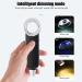 Illuminated Magnifier Adjustable Focal Length Double Layer Lens Anti Glaring 30X Lighted Magnifying Glass with Multifunctional Blade for Crafts Appreciation - Buy Online on GoSupps.com