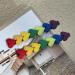 XIAHIOPT Rainbow Color Heart Shape Hairpins Glitter Hair Clip Barrettes Hair Clip for Woman Bangs 2 - Buy Online on GoSupps.com