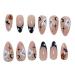 Buy Halloween French Tip Press on Nails - Medium Almond Glossy Nude with Pumpkin Ghost Bat Designs | 24Pcs Cute Spooky Stick on Nails for Women & Girls - Buy Online on GoSupps.com