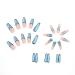 24pcs Long Coffin False Nails Blue Stick on Nails Heart Press on Nails Removable Glue-on Nails Full Cover Fake Nails Women Girls Nail Art Accessories 0266Y52 - Buy Online on GoSupps.com