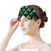 Retro Green Clover Pattern Sleep Mask - Adjustable Strap Eye Cover for Blocking Light, Ideal for Travel, Naps - Men and Women - Buy Online on GoSupps.com