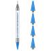 Ouligay Dotting Pen Strass Nagel Point Dotting Tools Strass Picker Dotting Pen with four interchangeable wax heads Rhinestone Gems Studs Jewel Picker Art Design (Blue)
