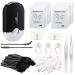 Lash Extension Supplies Eyelash Extension kit,1 Eyelash Fan Dryer,2 Eyelash Extension Tweezers,50 Glue rings,10 Pairs Eyelash Pads,100 Disposable Eyelash Brush,2 Lash Tape for Eyelash Extensions Black