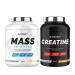 Superset Nutrition | Advanced Mass Gain Program - Mass Advanced 2.5kg Creamy Vanilla - Creatine Hardcore 1.5kg Orange