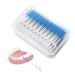 TSHAOUN 200 pieces of interdental brushes for very tight interdental spaces interdental brushes portable mouth tooth clean interdental brush dental floss sticks toothpakers clean oral care (blue)