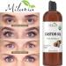 Milania Organic Castor Oil - 100% Pure Cold-Pressed Beauty Serum for Eyelash & Eyebrow Growth - Natural Hair Conditioner - 16 Fl Oz - Buy Online on GoSupps.com