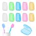 Catelves 10 pieces of toothbrushes toothbrush cover toothbrushes protective cap toothbrush case toothbrush protection travel travel toothbrush case toothbrushes protection for toothbrush housing (5 colors) blue