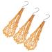 SEWOART 3pcs String Parrot Hooks Poultry Feeder Bags Hanging Feeder for Hens Net Bag Mesh Chicken Feed