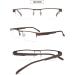 Vevesmundo Men's Reading Glasses Set - Metal Narrow Semicircular Visual Aid +1.0 to +4.0 | Stylish & Comfortable Reading Glasses for Men & Women - Buy Online on GoSupps.com