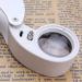 Folding 40x25mm Jewelery Loupe Portable Mini Magnifier Magnifying Glass LED Light Lens Lupa Magnification Metal Silver - Buy Online on GoSupps.com