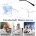 GHARAZ Half Glasses for Women | Blue Light Filter Reading Glasses | Titanium Alloy Computer Readers | Silver 2.5+ - Buy Online on GoSupps.com