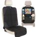 Funbliss Car Seat Protector + Car Seat Organiser Black Car Seat Protector for Child Seats XL Largest Car Seat Cover for Child Kick Mat Back Seat