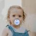 Super Soft Silicone Baby Pacifier & Bite Ring | Safe Hygienic Design for Newborns - Blue - Buy Online on GoSupps.com