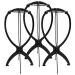 Wig Stand Holder - Rbenxia 6pcs Portable Durable Plastic Folding Hairpieces Display Tool - Black - Buy Online on GoSupps.com