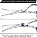 Curved Stainless Steel Fell Scissors for Dogs & Cats | Professional Grooming Scissors Set with Pet Comb - Blue - Buy Online on GoSupps.com