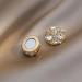 Feyley Magnetic Clip-On Earrings for Women & Girls | Round Pickled Zircon Fashionable Silver Earrings - Buy Online on GoSupps.com