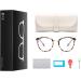 Cleoxyge Blue Light Filter Glasses for Men & Women - Stylish Metal Frame UV400 Protection Includes Case & Cleaning Cloth - C01 Leopard - Buy Online on GoSupps.com