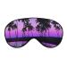 Tropical Night Seashore with Palms Sleep Mask Eye Cover for Sleeping Blindfold with Adjustable Strap Blocks Light Night Travel Nap for Men Women