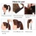 Real Hair Clip-in Ponytail Extensions | 66cm Wavy Medium Brown | Magic Wrap Around for Women - International Shipping - Buy Online on GoSupps.com