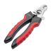 BAIRUI Dog Nail Clippers and Heavy Duty Nail Clipper for Large Dogs Professional Nail Trimmer for Dogs/Cats Pet-Nail Trimmer with Safety Guard to Avoid Over-Cutting Nails Free Nail File (Red)