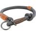 Trixie Zug -Stop Hundehalband Be Nordic L dark gray / brown - comfortable dog collar for large & very large dogs with train limitation - robust & elegant - 17281 dark gray / brown L