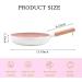 UXIYI Pan Nonstick Frying Pan Household Pancake Pan with Wood Handle Dishwasher Safe Compatible with All Cooktops Pink 9.4in 9.4in Pink - Buy Online on GoSupps.com