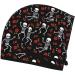Hair Towel Wrap - Quick Drying Hair Turban with Button | Skeleton with Roses Design - Buy Online on GoSupps.com