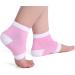 Gel Spa Heel Socks - Moisturizing Open Toe Foot Care for Cracked Heels & Dry Feet | Pain Relief Pedicure Treatment (Pink) - Buy Online on GoSupps.com