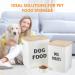 Pethiy Dog Food & Treats Storage Tin Containers Set with Scoop - White Coated Carbon Steel Canisters with Wood Lids - Buy Online on GoSupps.com