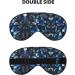 Buy Blue Butterflies White Flowers Print Unisex Eye Mask | Soft & Comfortable Light-Blocking Sleep Mask for Better Sleep - Buy Online on GoSupps.com