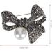 Fashion Silver Bow Rhinestones Crystal Brooch Pins Women Wedding Bridal - Buy Online on GoSupps.com