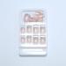 Buy 24pcs Glitter Powder Press on Nails - Short Square False Nails with Silver White French Tip - Full Cover Acrylic Nails for Women & Girls - Buy Online on GoSupps.com