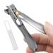 SGNEKOO Wide Jaw Opening Nail Clippers with Nail File Set Safety Gear Lock Toenail Clippers for Thick Nails Heavy Duty Fingernail Cutter for Men Adults Seniors Anti Splash (Curved-CL2P)