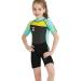 DIVE & SAIL Kids 2.5mm Warm Wetsuit One Piece UV Protection Shorty Suit Green XL - Buy Online on GoSupps.com