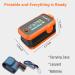 Portable Fingertip Pulse Oximeter with Plethysmograph & Perfusion Index - Accurate Blood Oxygen Saturation & Heart Rate Monitor (Red-Orange) | International Shipping - Buy Online on GoSupps.com