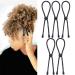 NEW Adjustable Headband Hair Tie for Thick Heavy Natural Kinky & Curly Hair. Adjustable Sizing for the Afro Puff Ponytail Hair Bun High Puff and Updos (C-1 Count (Pack of 5))