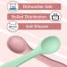 2Pcs Silicone Baby Weaning Spoons Set - Toddler Feeding Training Cutlery (Morandi Pink/Green) - Buy Online on GoSupps.com