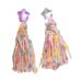 Feyley earrings pink/green Quasten Ohrrings Earrings Star shape earrings wool thread woven ear drops colorful earwear ornament for women rose