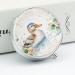 Round Watercolor Duck Print Pill Box - 3 Compartment Portable Medicine Organizer | Decorative Metal Pocket Pill Case - Buy Online on GoSupps.com