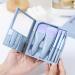 Travel Size Makeup Brushes Set - Mini 5PC Cosmetic Brush Kit with Case & Mirror | Perfect for On-The-Go Beauty - Buy Online on GoSupps.com