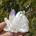 Natural Crystal Rough 80-90g Natural White Crystal Cluster Electroplating Titanium Coating Quartz Cluster Stone Healing